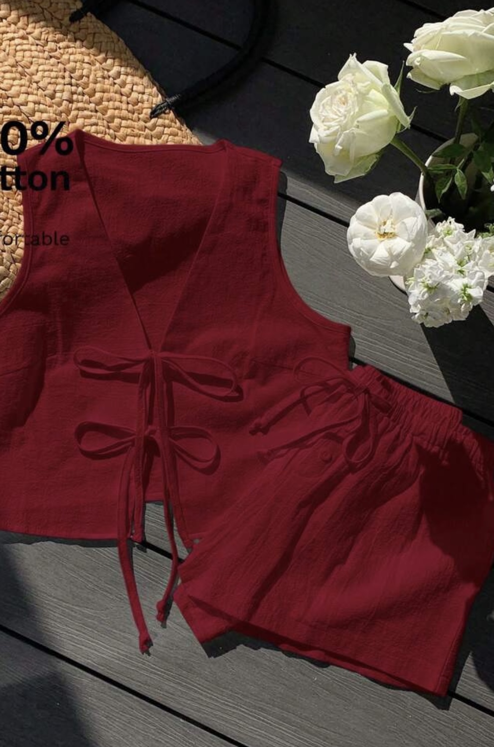 Conjunto playero vino