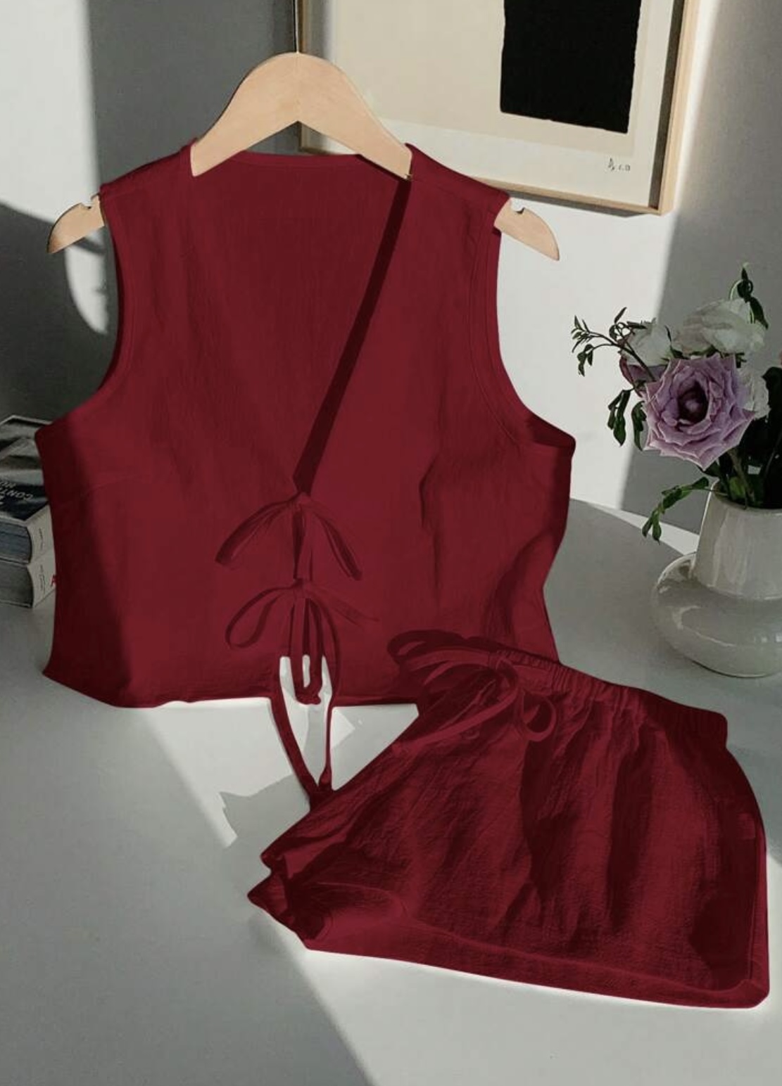 Conjunto playero vino