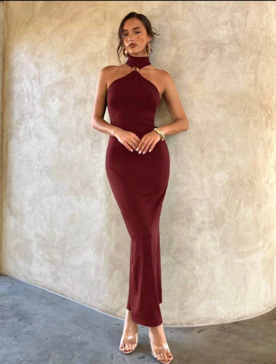 Vestido maxi hebilla