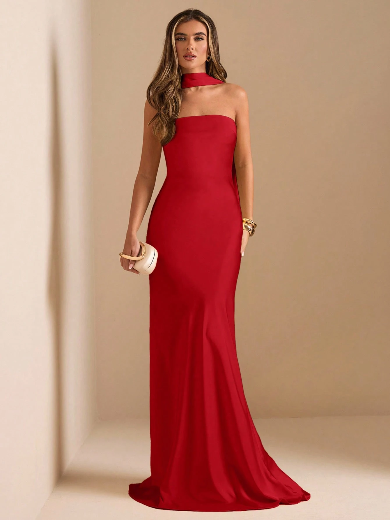 Vestido straples piola