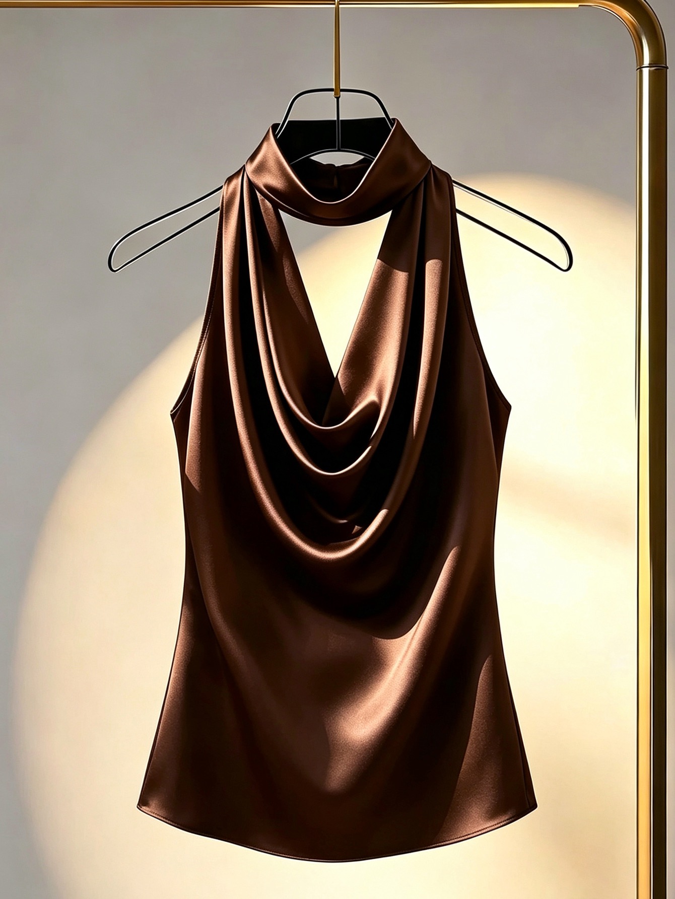 Blusa satén cuello