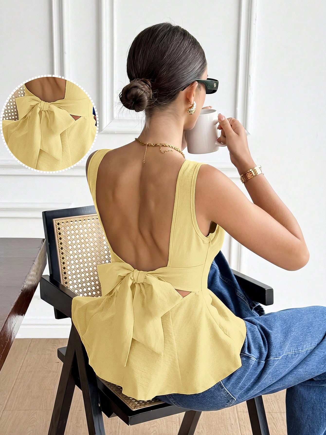 Blusa larga amarre