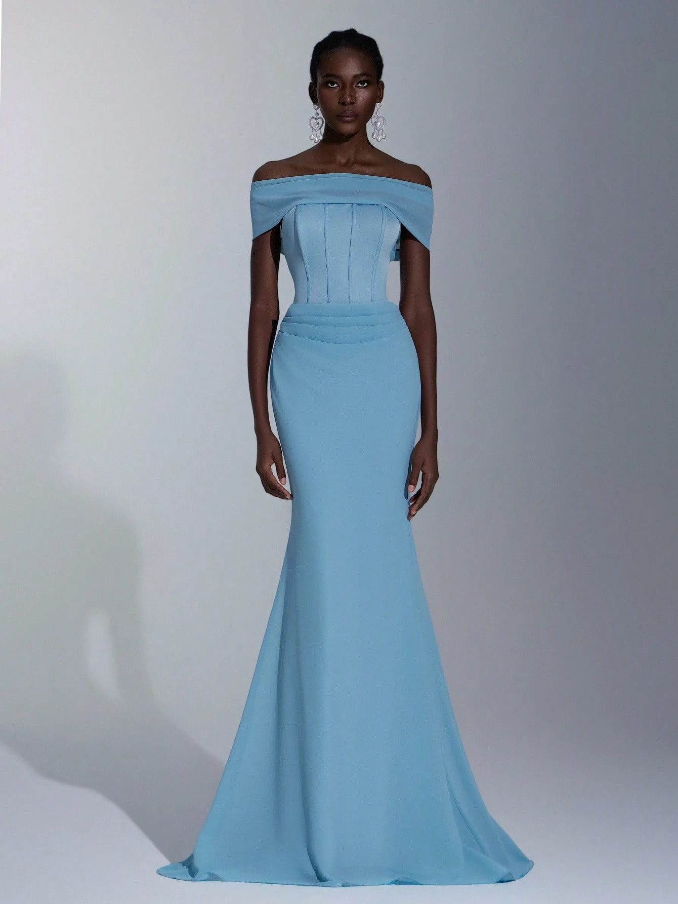Vestido corset mangas caidas