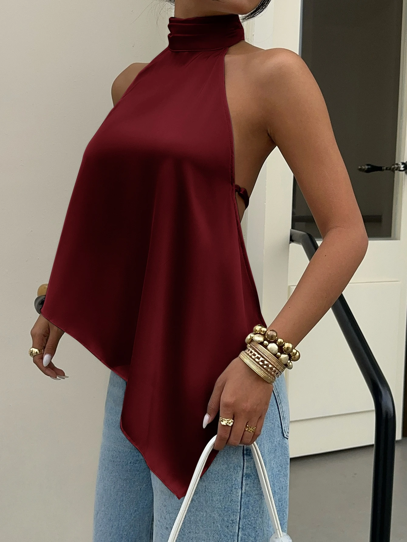 Blusa cuello holgada