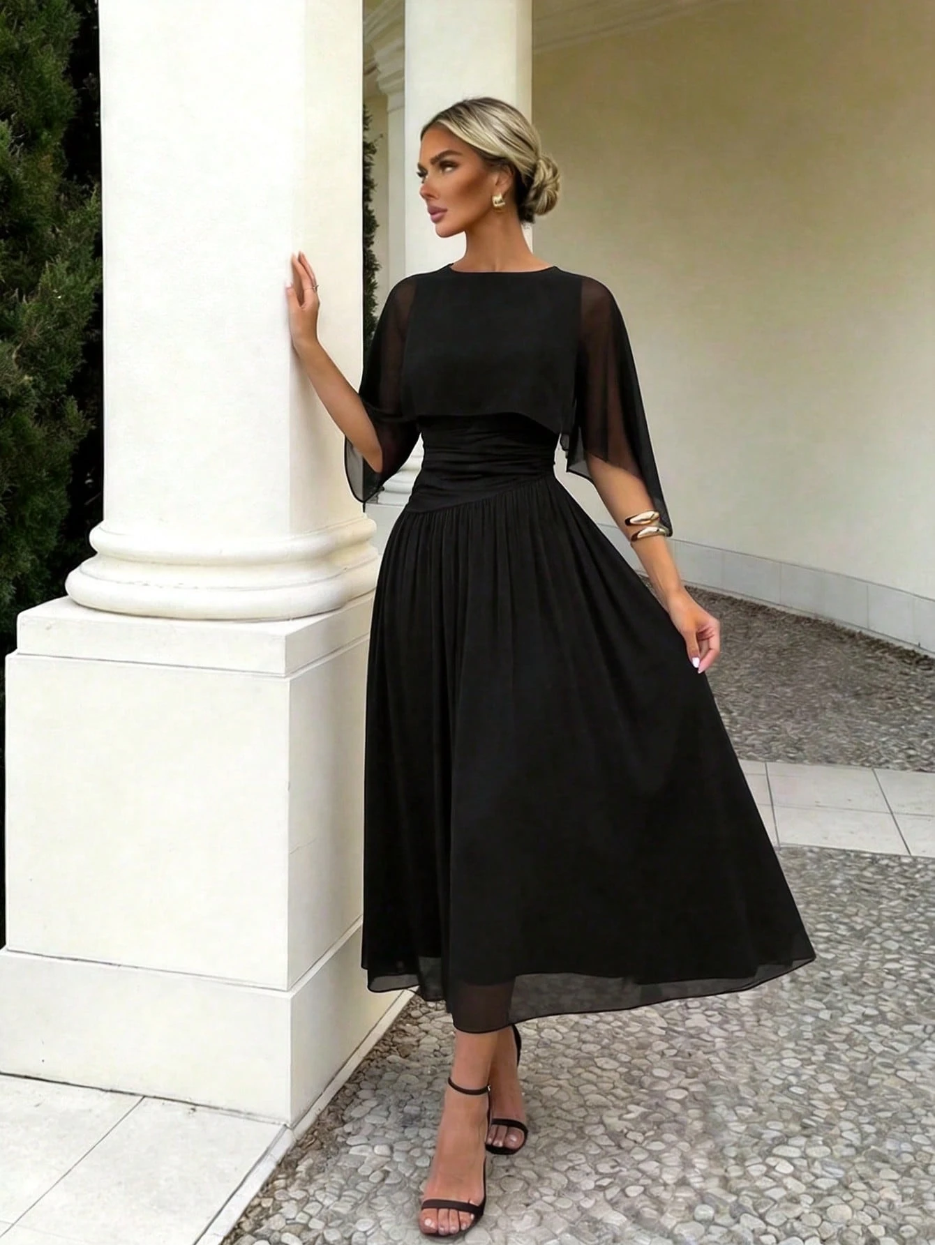 Vestido elegante mangas