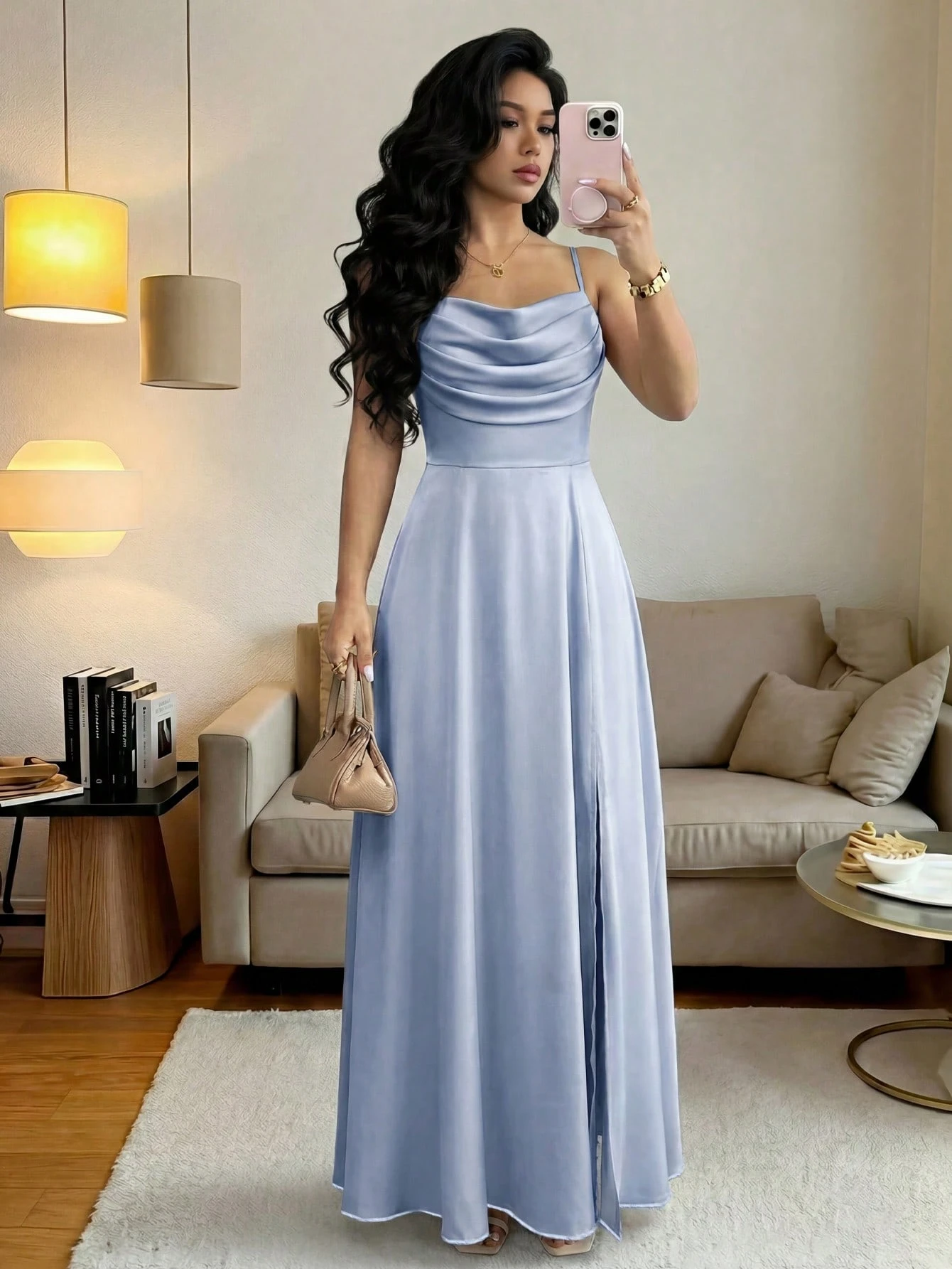 Vestido drapeado elegante