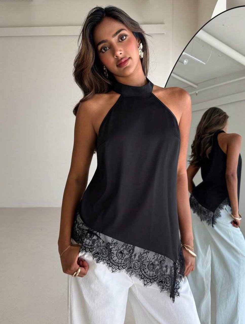 Blusa Encajete oscuro