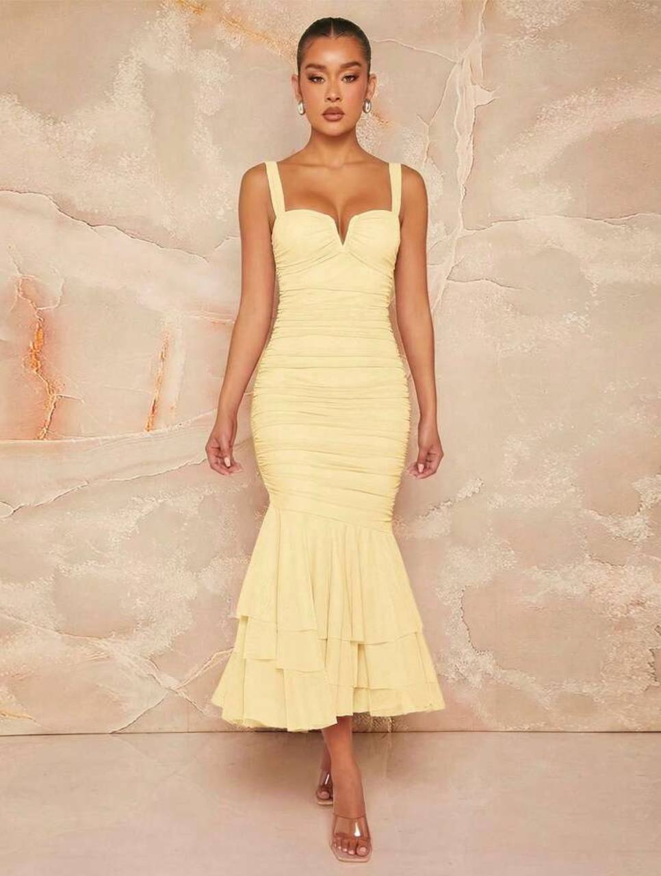 Vestido Sirena Amarillo V