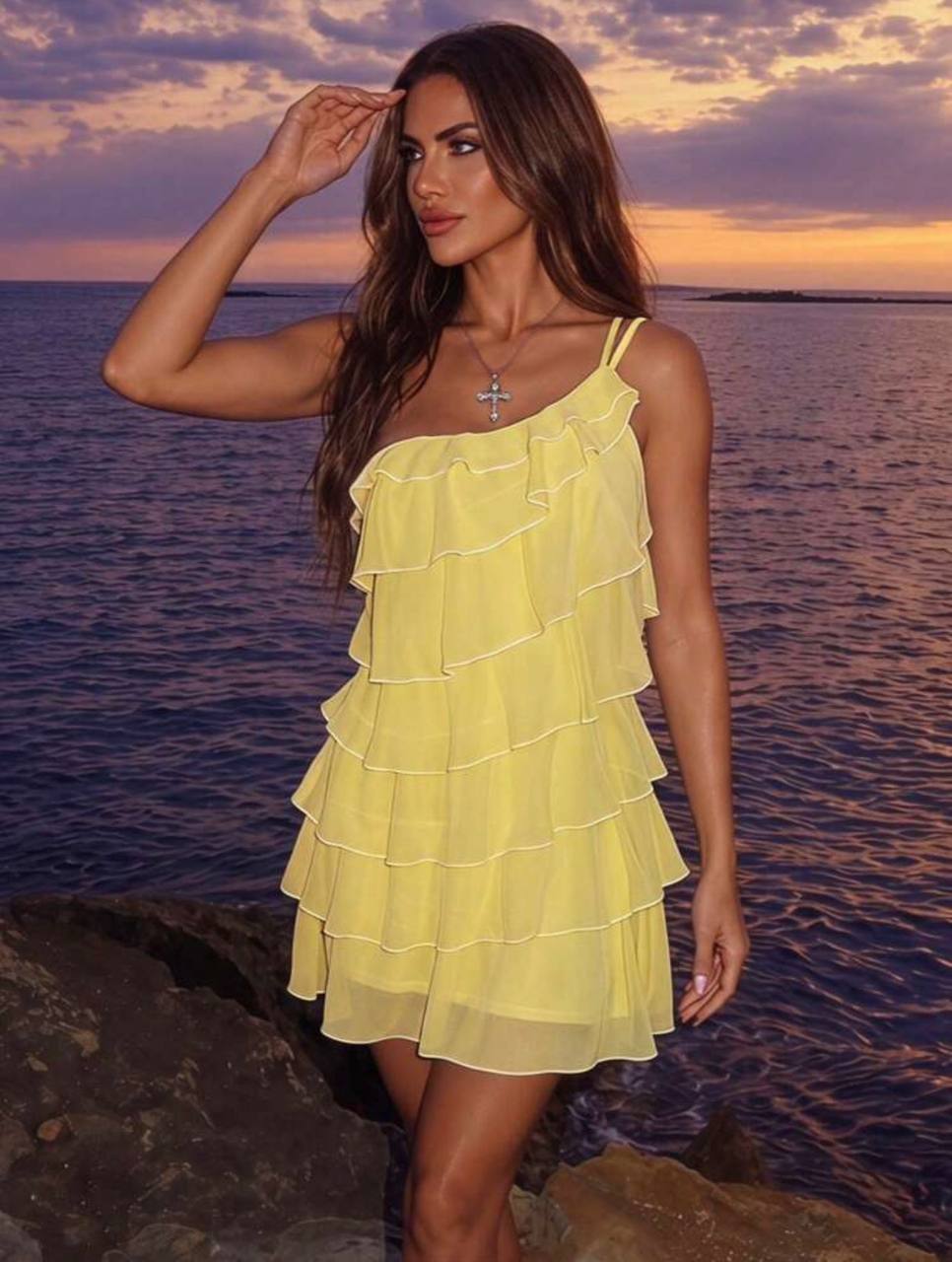 Vestido vuelos amarillo