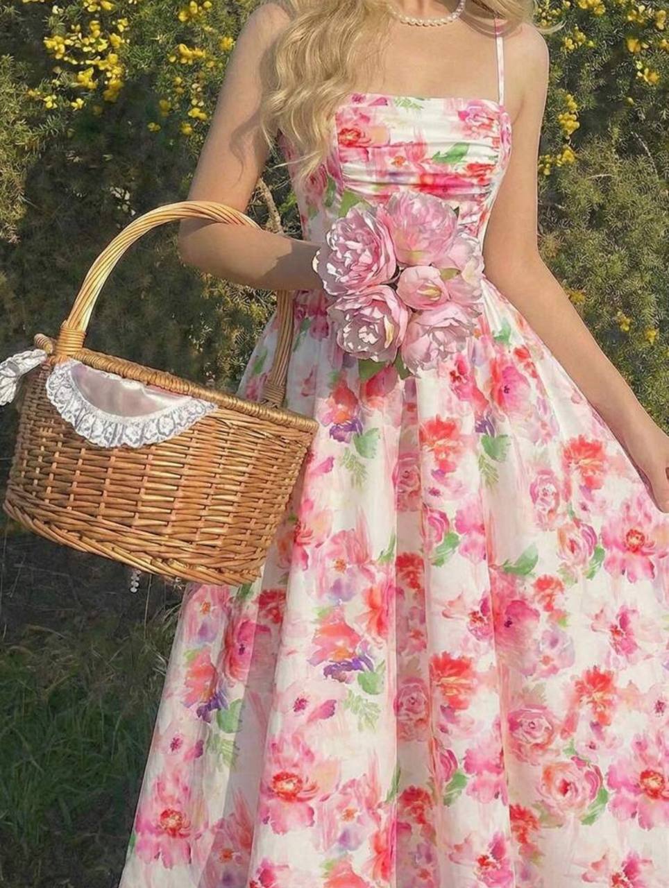 Vestido Floral campana
