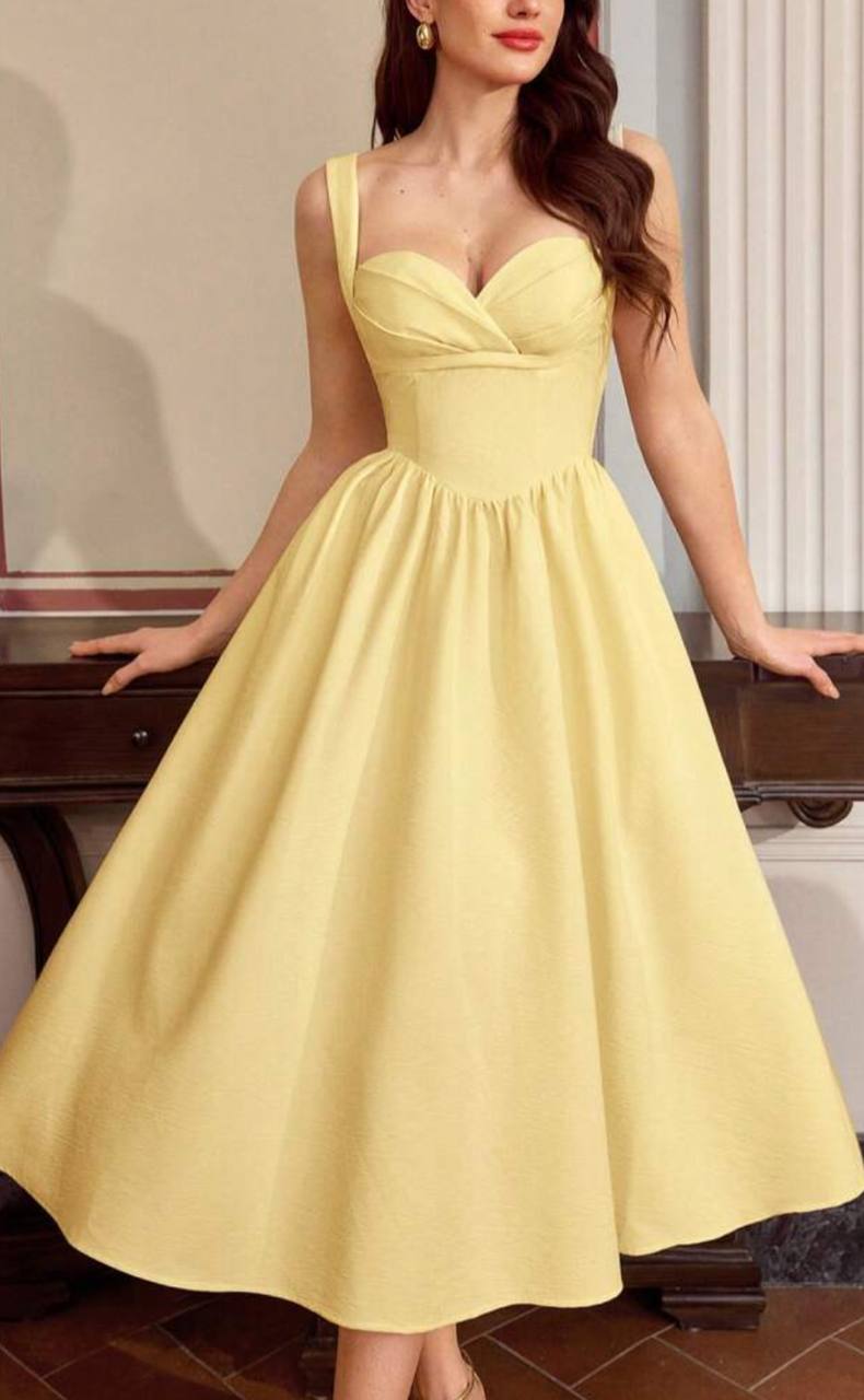 Vestido largo amarillo