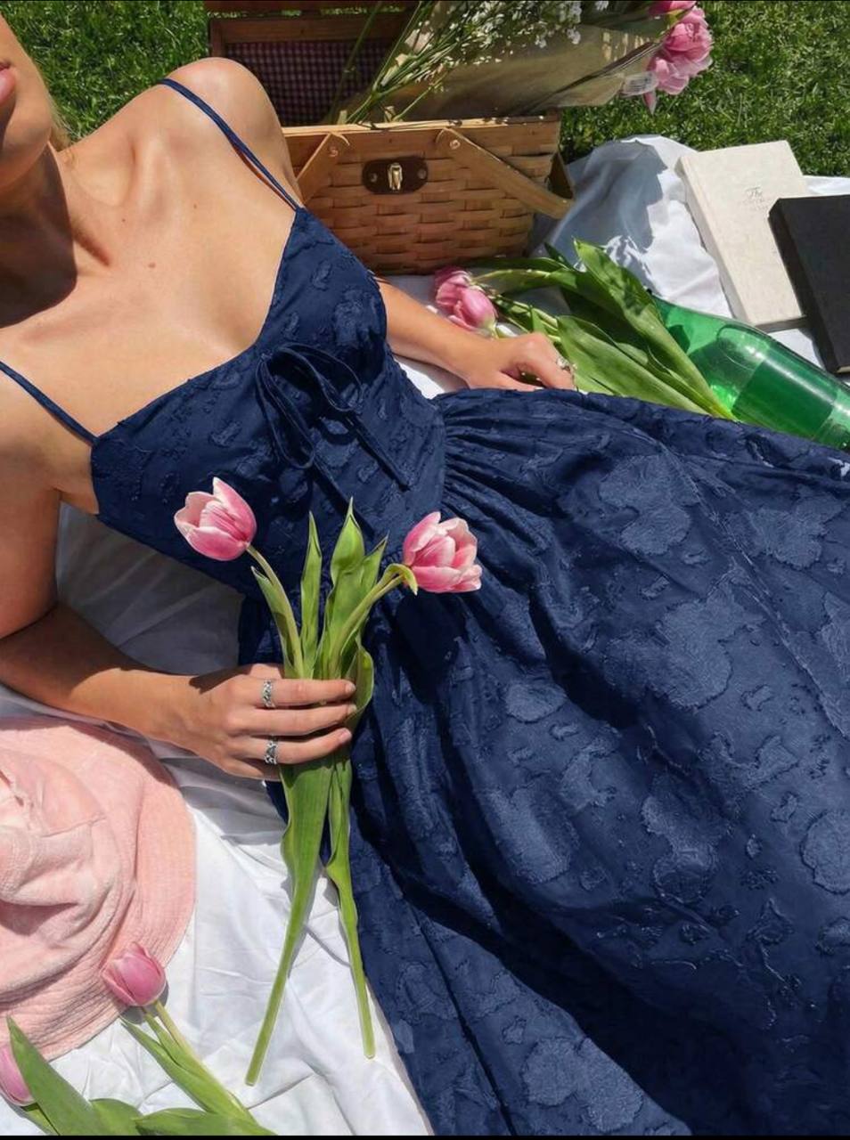 Vestido Princesa Estilo troquel Azul
