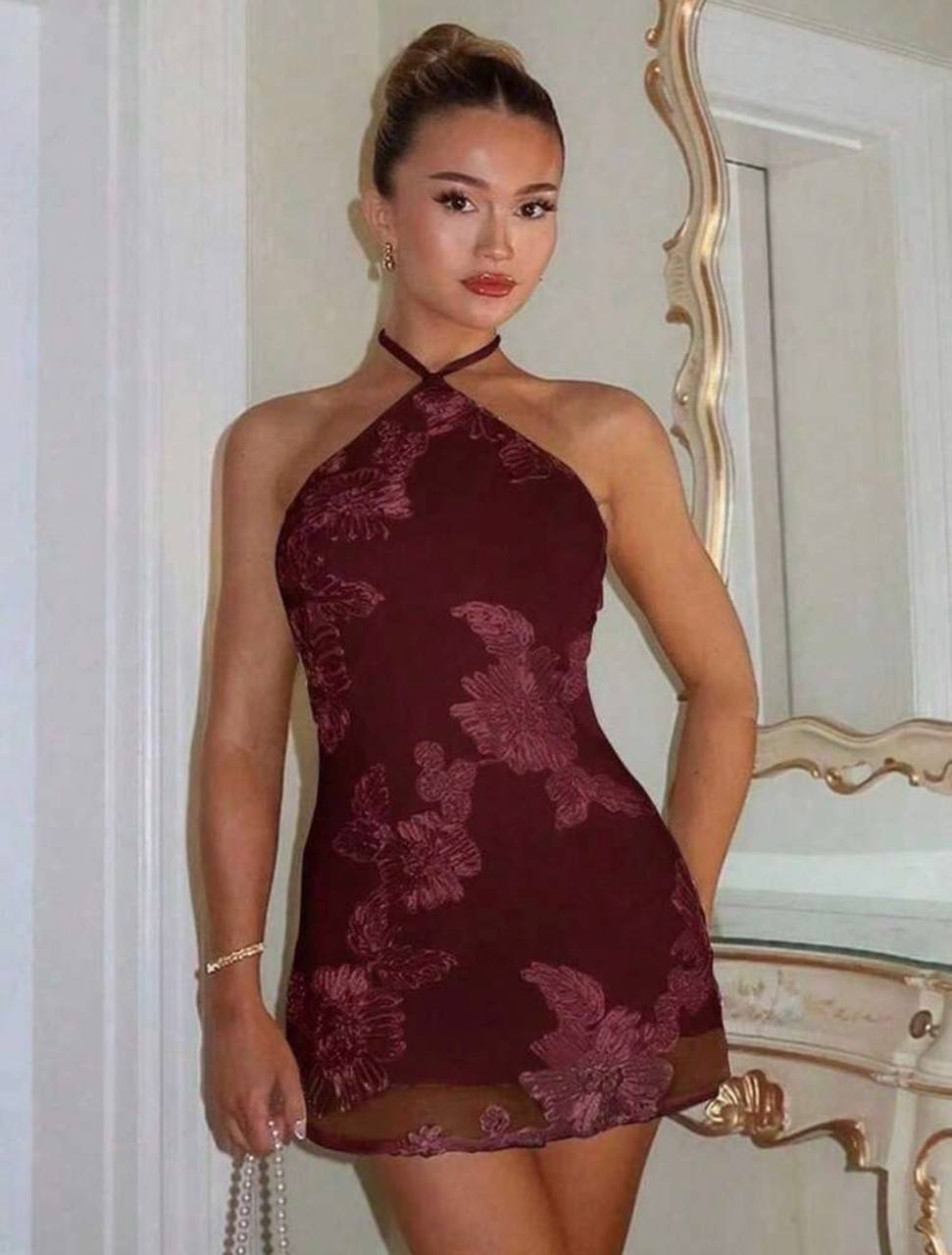 Vestido Charsim Burdeos