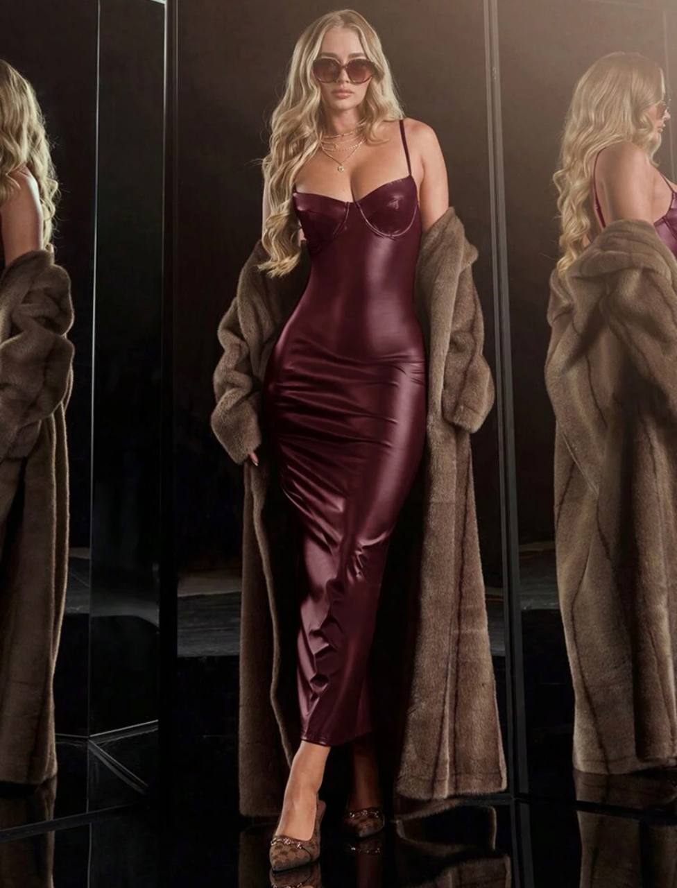 Vestido tubo cuerina O