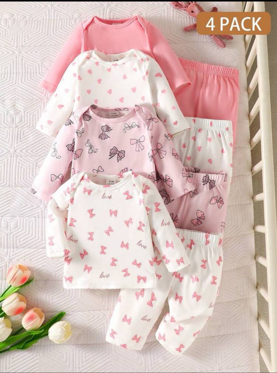 Conjunto 4 piezas pijamadas
