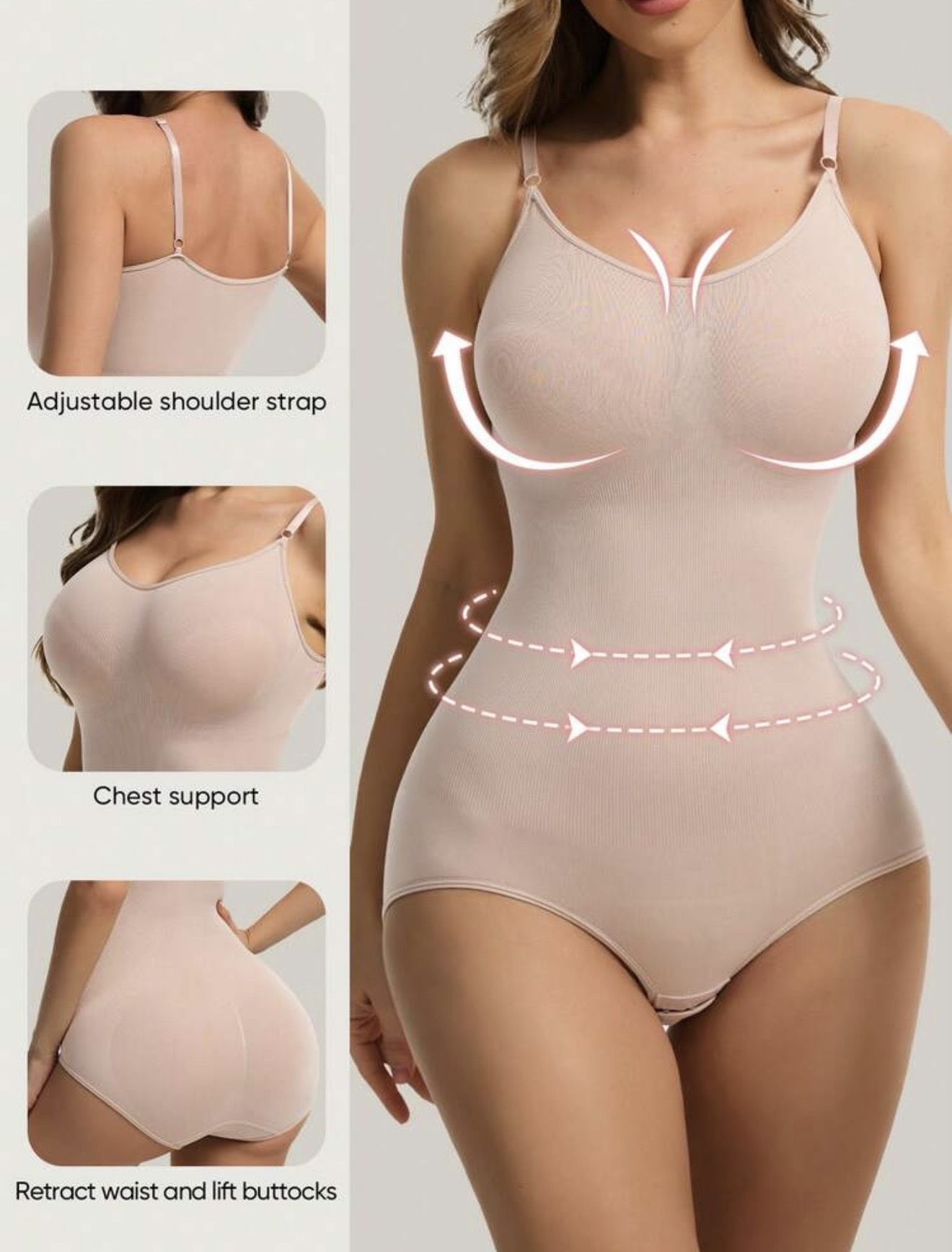 Body faja tirantes cubierta