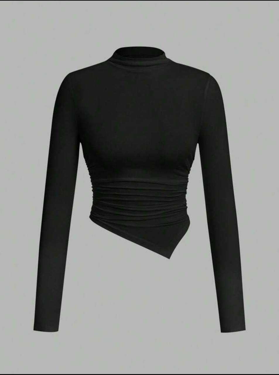 Top mangas largas cuello oscuro
