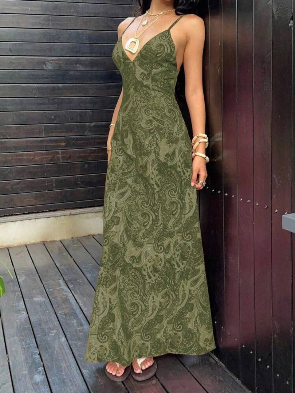 Vestido Marino Largo verde