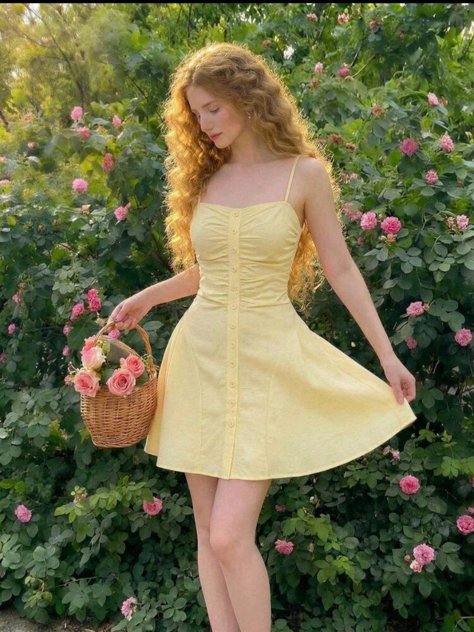 Vestido mini botones