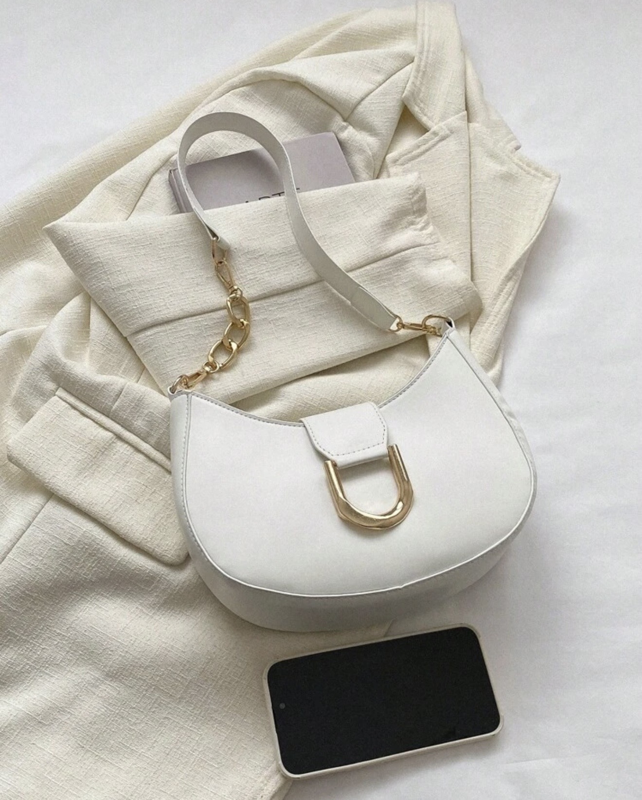 Cartera baguette ac dorado