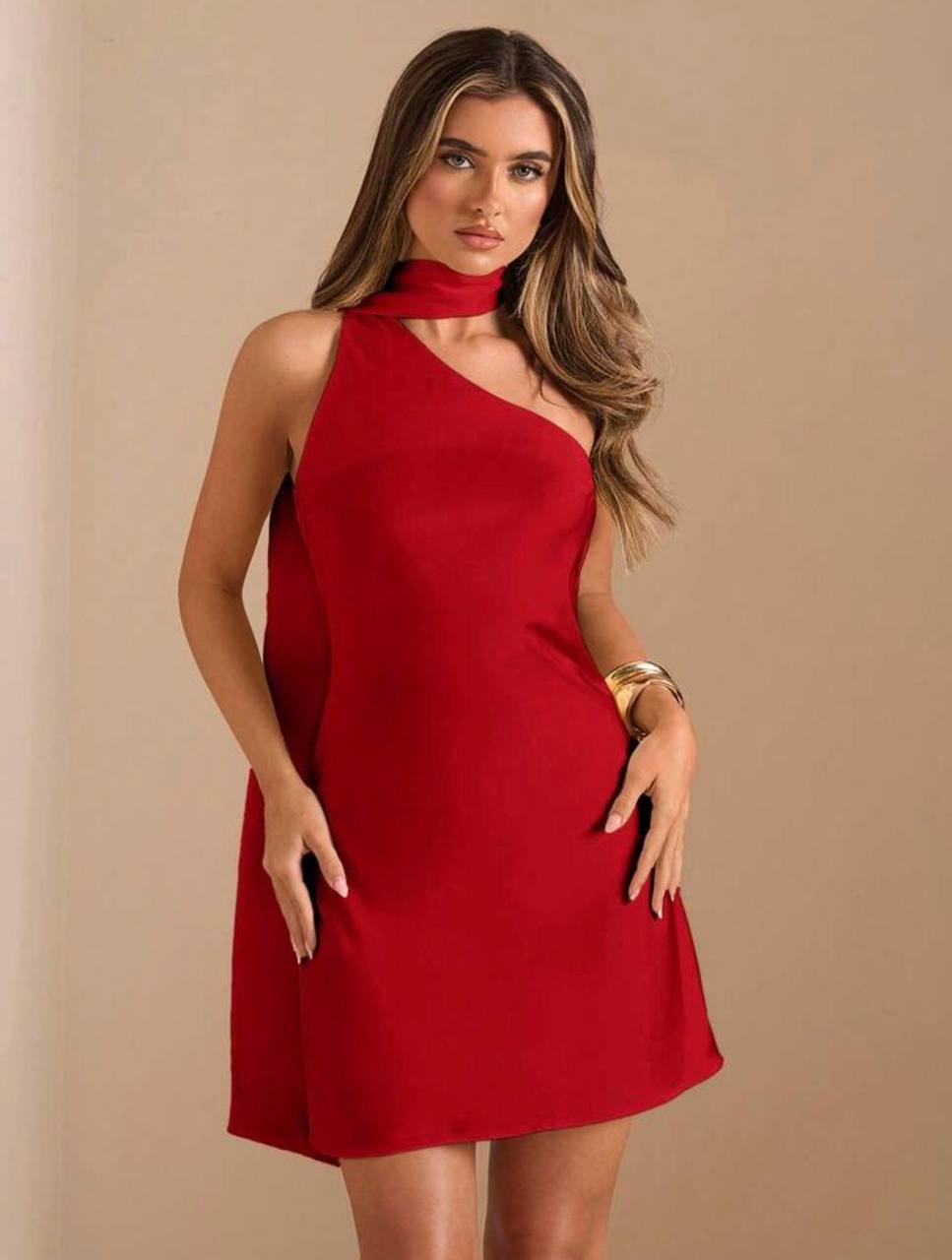 Vestido Satinado Rojo