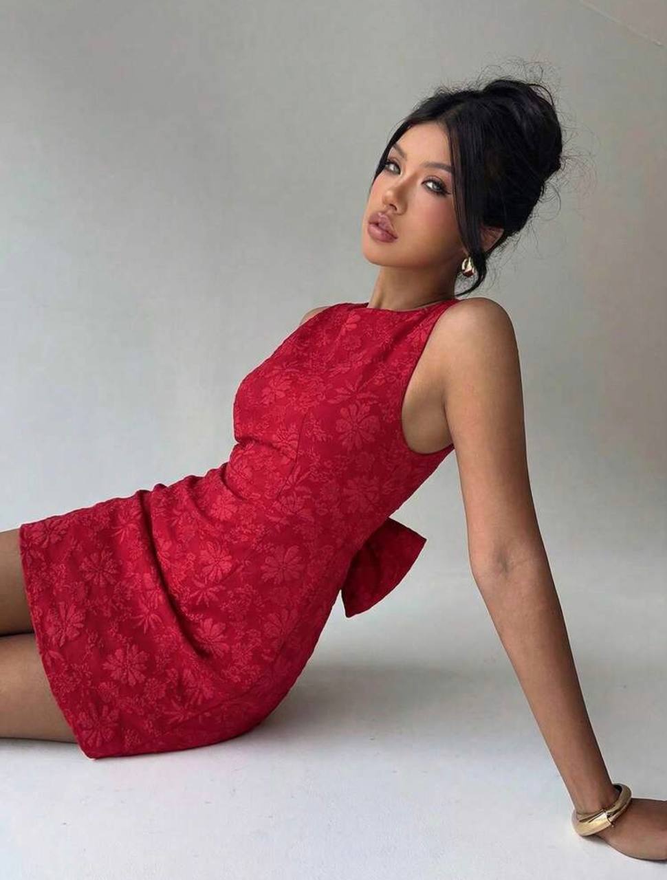 Vestido Rojo Lazo