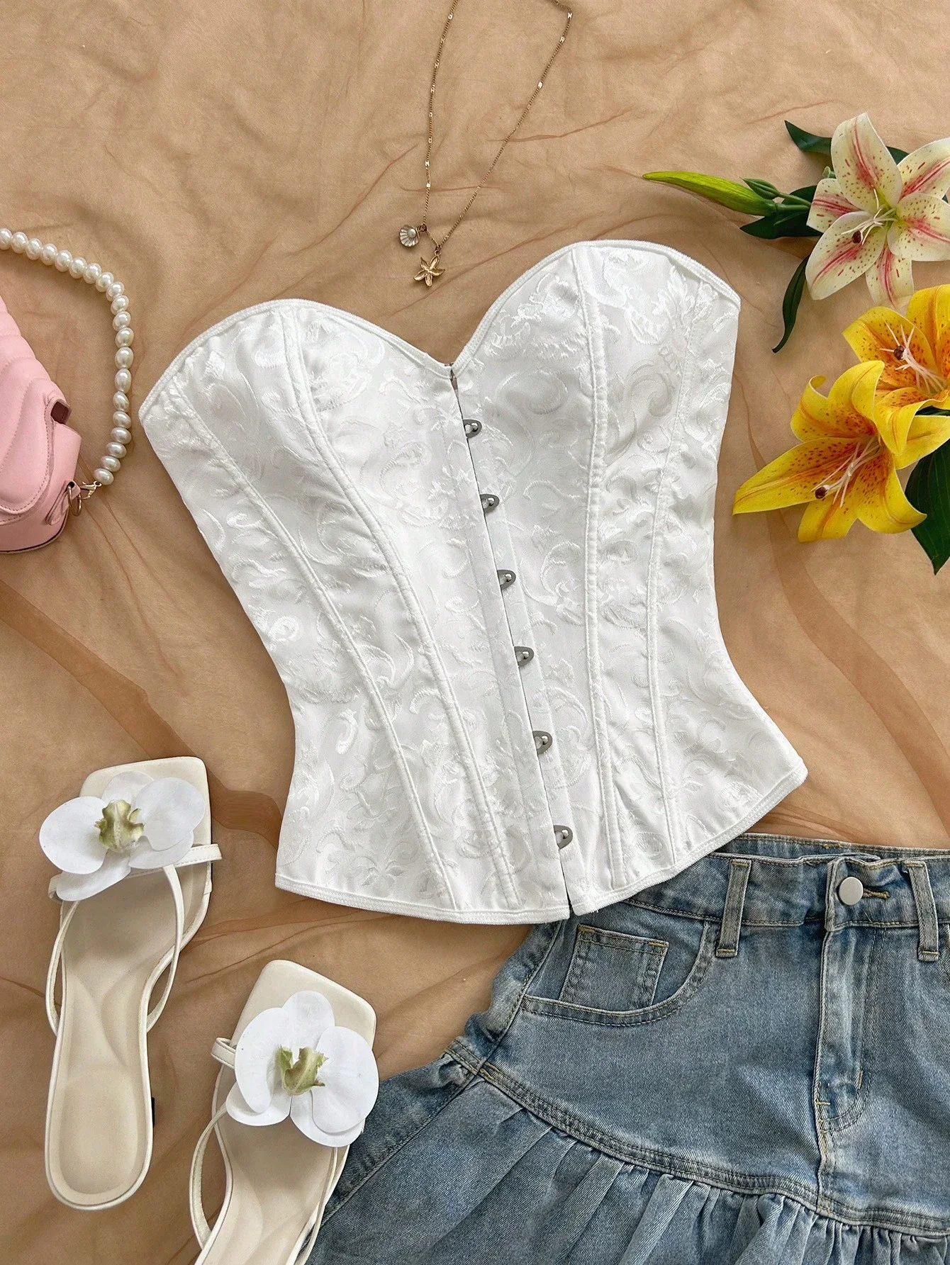 Corsé blanco victorianl