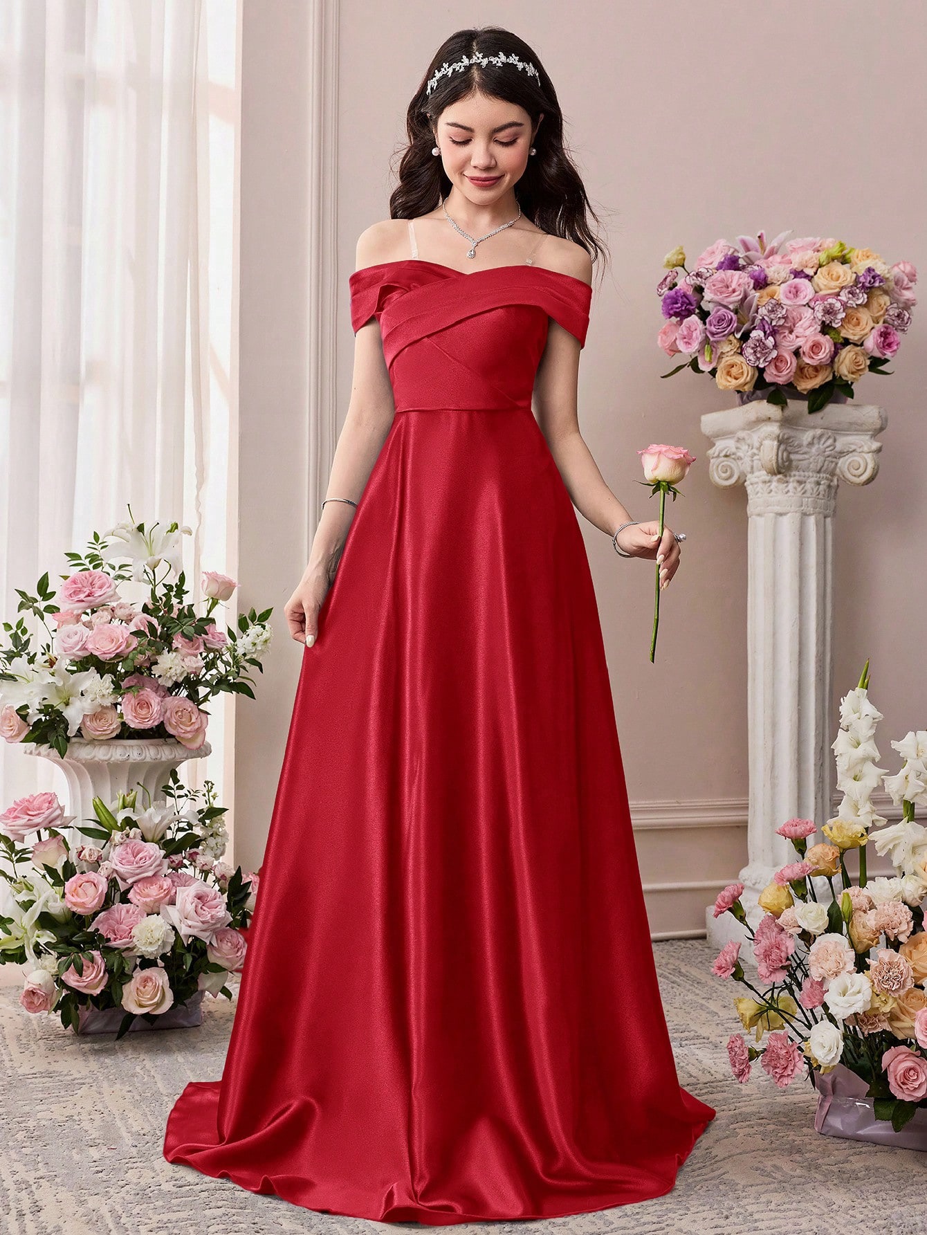 Vestido elegante saten