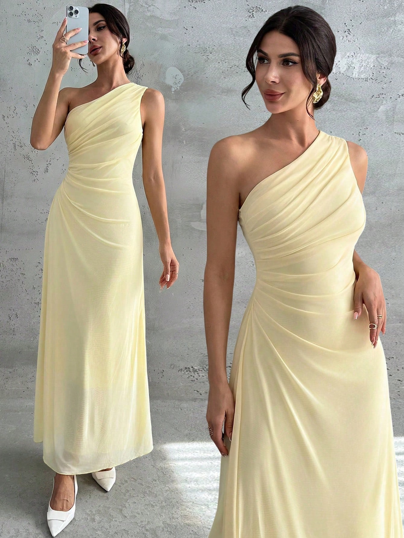Vestido tul asimétrico