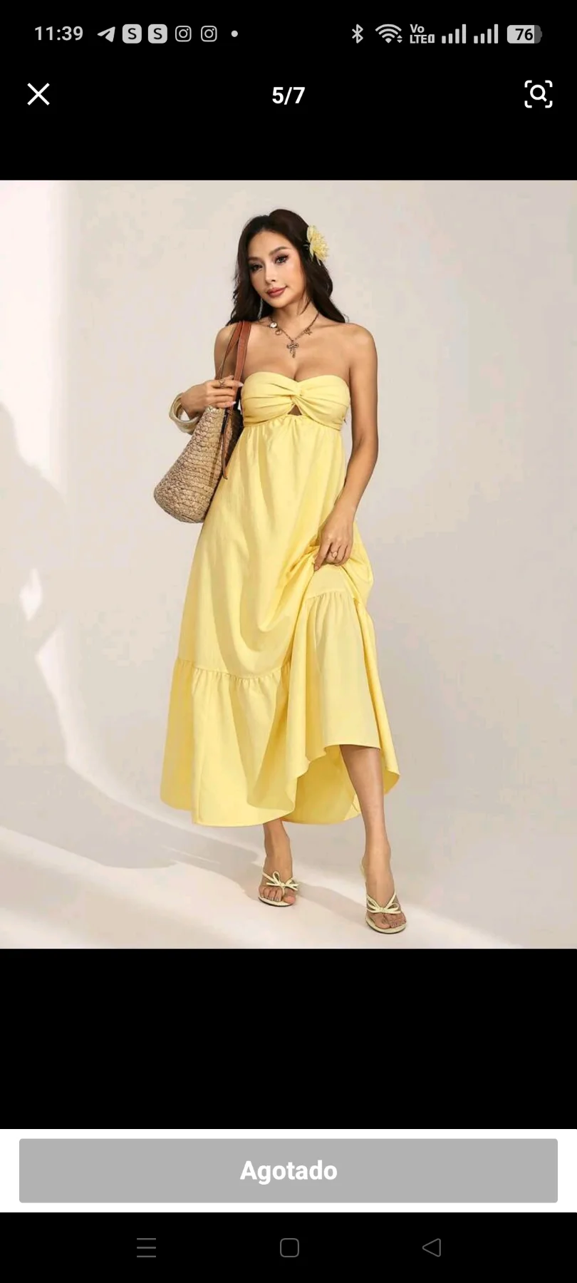 Vestido playero strapless